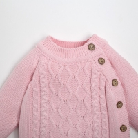 Комплект вязаный Крошка Я "Cute" рост 74-80 см, цвет розовый