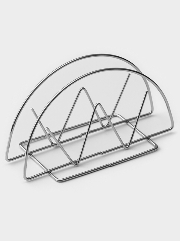 Салфетница Доляна &laquo;Корона&raquo;, 13&times;6&times;7.5 см, хром