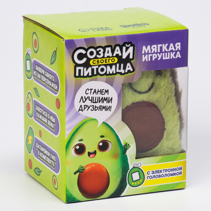 Мягкая игрушка, электронная игра &laquo;Авокадо&raquo;