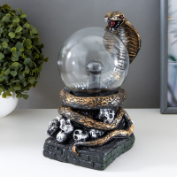 Плазменный шар полистоун "Кобра" золото 21х13х10,5 см Плазменный шар полистоун "Кобра" золото 21х13х10,5 см