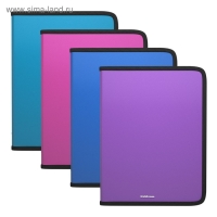 Папка для тетрадей на молнии А4+, 500 мкм, ErichKrause Diagonal Neon, до 250 листов, микс