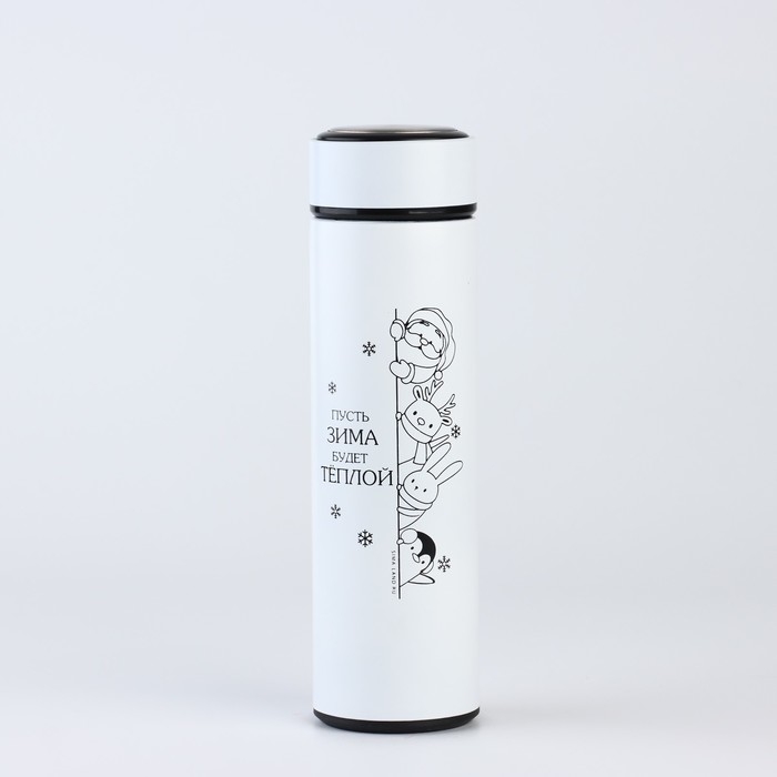 Новый год. Термос с шапочкой &laquo;Теплой зимы&raquo;, 500 мл
