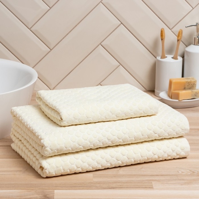 Полотенце махровое Love Life &laquo;Комфорт&raquo; 50х90 см, молочный, 100% хл, 500 гр/м2