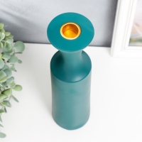 Подсвечник полистоун "Рьюкан" тёмно-зелёный 30х7,5х7,5 см