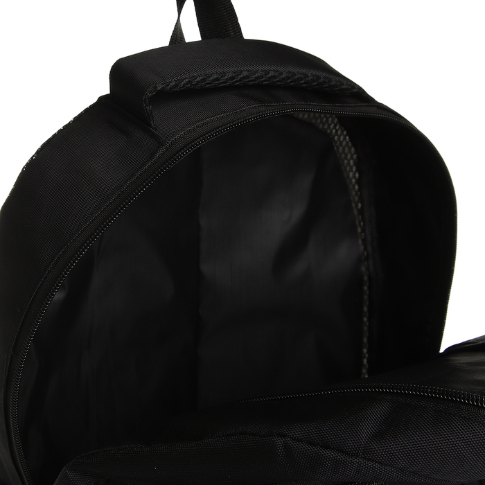 Рюкзак школьный из текстиля на молнии, 5 карманов, цвет чёрный/красный