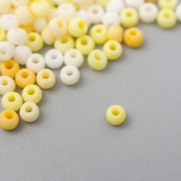 Бисер стекло 11/0 "Матовый. Меланж жёлтый" 10 гр Бисер стекло 11/0 "Матовый. Меланж жёлтый" 10 гр