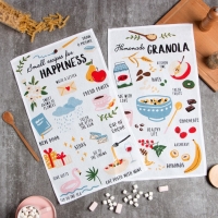 Набор кухонных полотенец Доляна &laquo;Рецепты счастья&raquo;, 35х60 см-2шт, 100% хлопок