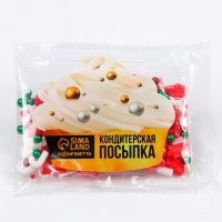 Кондитерская посыпка сахарная: красная, зеленая, белая, 25 г. Кондитерская посыпка сахарная: красная, зеленая, белая, 25 г.
