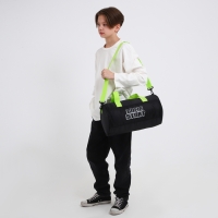 Сумка спортивная Game start, 40х24х21, отделение на молнии, длинный ремень, черный цвет Сумка спортивная Game start, 40х24х21, отделение на молнии, длинный ремень, черный цвет