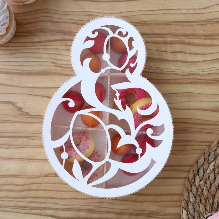 Коробка подарочная, кондитерская упаковка «8 марта» белая, 22 х 16 х 5 см Коробка подарочная, кондитерская упаковка «8 марта» белая, 22 х 16 х 5 см