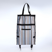 Сумка хозяйственная складная на липучке, 2 колеса, цвет разноцветный Сумка хозяйственная складная на липучке, 2 колеса, цвет разноцветный