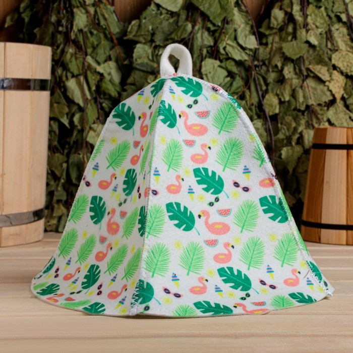 Шапка для бани Шапка для бани "Фламинго"