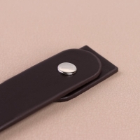 Застёжка пришивная для сумки, на кнопке, 15,5 × 2,5 см / 4,5 × 2,5 см, цвет коричневый/серебряный Застёжка пришивная для сумки, на кнопке, 15,5 × 2,5 см / 4,5 × 2,5 см, цвет коричневый/серебряный