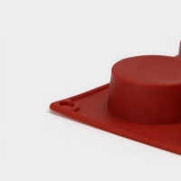 Форма для выпечки Доляна &laquo;Фигуры.Круг&raquo;, силикон, 29&times;17&times;2 см, 15 ячеек (d=4,2 см), цвет коричневый