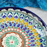 Ляган Риштанская Керамика "Узоры" 24,5 см Ляган Риштанская Керамика "Узоры" 24,5 см