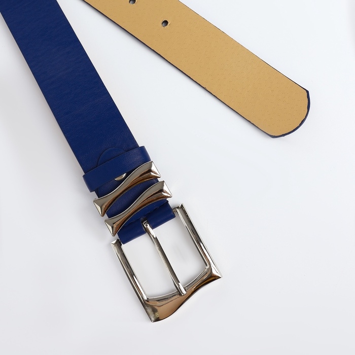 Ремень женский, ширина 3,3 см, пряжка металл, цвет синий Ремень женский, ширина 3,3 см, пряжка металл, цвет синий