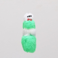 Мышь из искусственного меха, до 13 см, зелёная