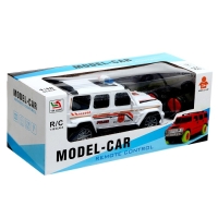 Джип радиоуправляемый &laquo;Полиция&raquo;, работает от батареек, цвет белый