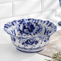 Набор салатников, 3 шт, 300 мл, 800 мл, 1300 мл , гжель Набор салатников, 3 шт, 300 мл, 800 мл, 1300 мл , гжель