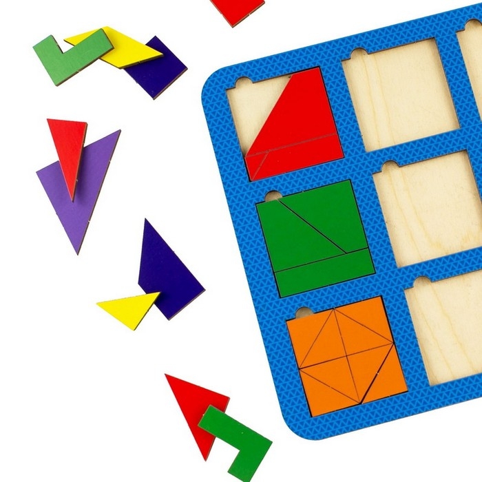 Рамка-вкладыш «Квадраты», дроби, 12 шт., № 2, МИКС Рамка-вкладыш «Квадраты», дроби, 12 шт., № 2, МИКС