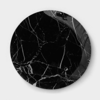 Набор столовый &laquo;Мрамор&raquo;, 7 предметов: тарелка d=30 см - 1 шт, d=21,5 см - 6 шт, цвет чёрный
