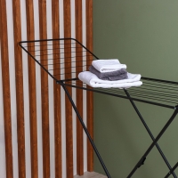 Сушилка для белья напольная складная, рабочая длина 20 м, высота от пола 95 см, ширина 54 см, цвет чёрный