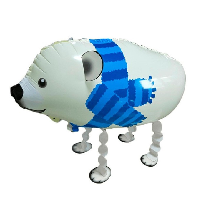 Шар фольгированный 25" &laquo;Белый мишка&raquo;, на ножках