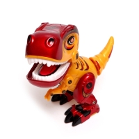 Робот &laquo;динозавр Динобот&raquo;, интерактивный: реагирует на касания, световые и звуковые эффекты, на батарейках, жёлтый