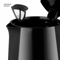 Чайник электрический Galaxy GL 0336, пластик, 1 л, 2200 Вт, чёрный Чайник электрический Galaxy GL 0336, пластик, 1 л, 2200 Вт, чёрный