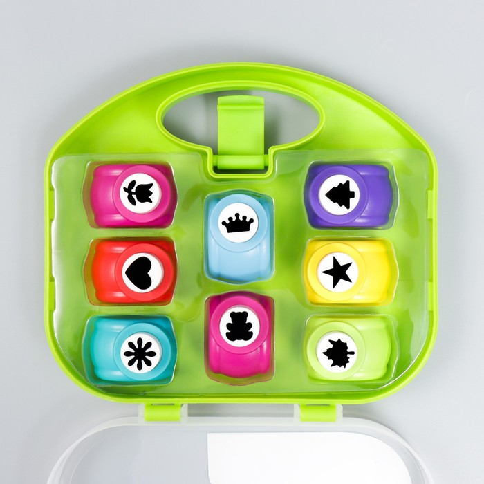 Набор фигурных дыроколов в сундуке, 8 шт МИКС