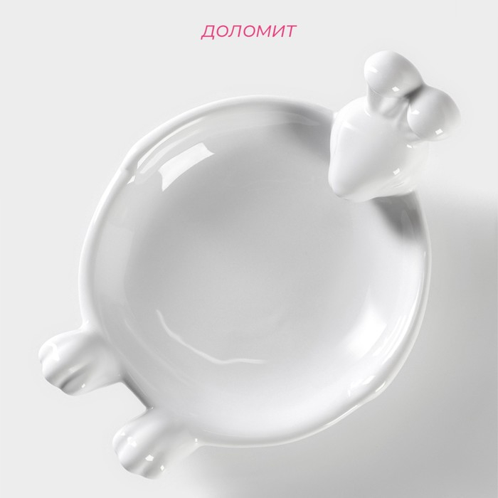 Блюдо сервировочное Доляна &laquo;Зайка&raquo;, 21&times;16&times;9,5 см, цвет белый