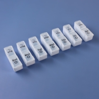 Таблетница - органайзер «Неделька», со съёмными ячейками, утро/вечер, 18,8 × 9 × 3 см, 7 контейнеров по 2 ячейки, цвет белый Таблетница - органайзер «Неделька», со съёмными ячейками, утро/вечер, 18,8 × 9 × 3 см, 7 контейнеров по 2 ячейки, цвет белый