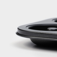 Форма для выпечки Доляна «Пончики», 26,5×17 см, 6 ячеек, антипригарное покрытие, цвет чёрный Форма для выпечки Доляна «Пончики», 26,5×17 см, 6 ячеек, антипригарное покрытие, цвет чёрный