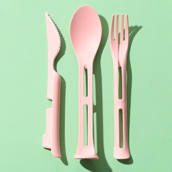 Набор столовых приборов &laquo;Возьми меня с собой&raquo;, вилка, ложка, нож