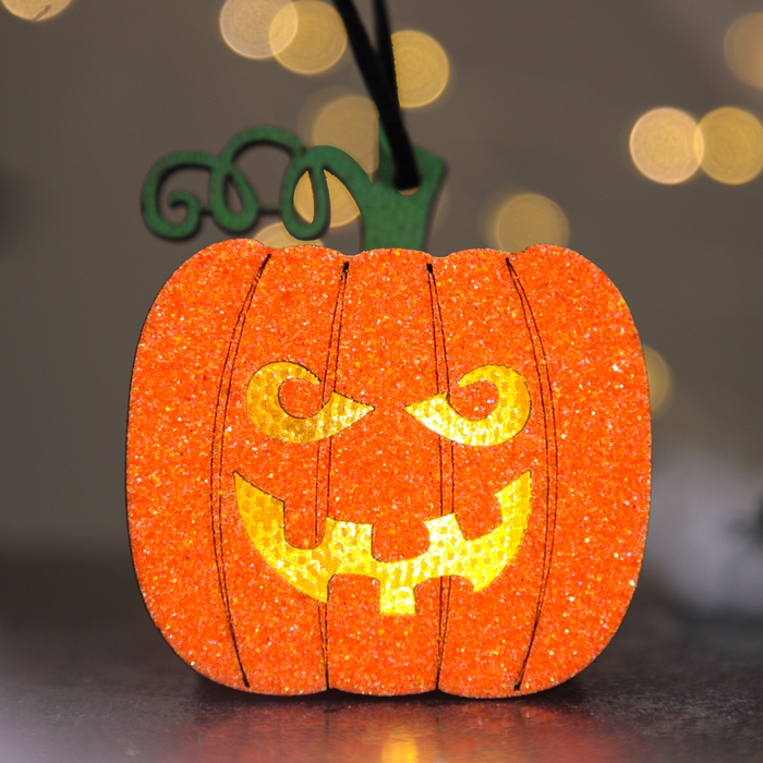 Декор с подсветкой &laquo;Тыква&raquo;, 5,5 &times; 6,5 &times; 7,5 см