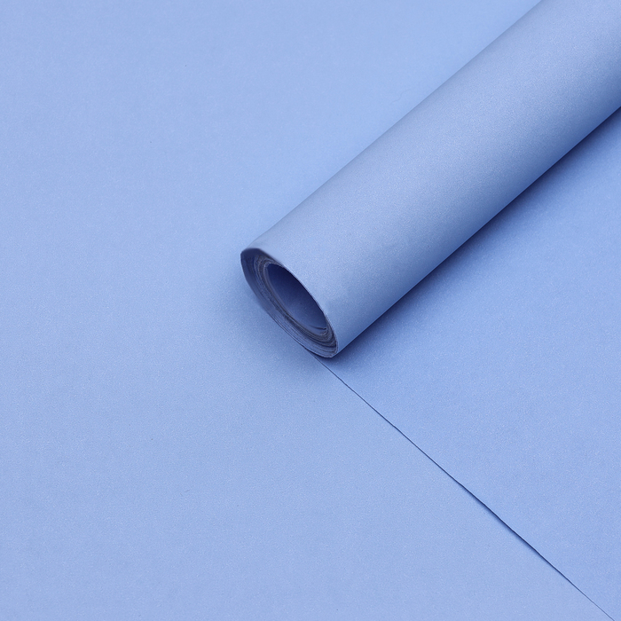 Бумага для декора и флористики, крафт, синяя, однотонная, двусторонняя, рулон 1шт., 0,7 х 10 м Бумага для декора и флористики, крафт, синяя, однотонная, двусторонняя, рулон 1шт., 0,7 х 10 м