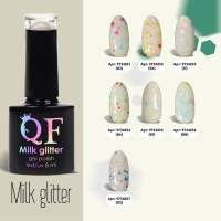 Гель лак для ногтей, &laquo;MILK GLITTER&raquo;, 3-х фазный, 8мл, LED/UV, цвет (06)