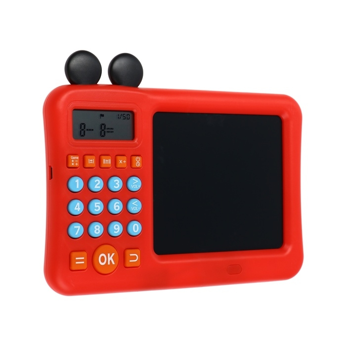 Интерактивный калькулятор детский Windigo, для изучения счёта + графический планшет, красный Интерактивный калькулятор детский Windigo, для изучения счёта + графический планшет, красный