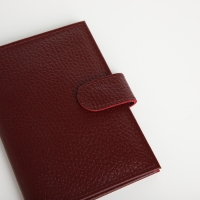 Обложка для автодокументов на кнопке, TEXTURA, цвет бордовый Обложка для автодокументов на кнопке, TEXTURA, цвет бордовый