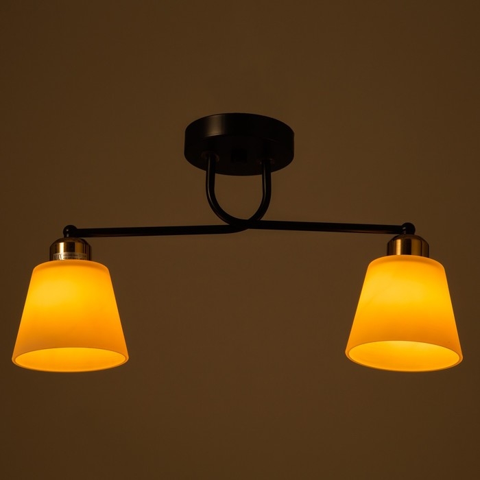 Люстра Люстра "Адель" 2х40Вт Е27 черный/золото 45х12х25см