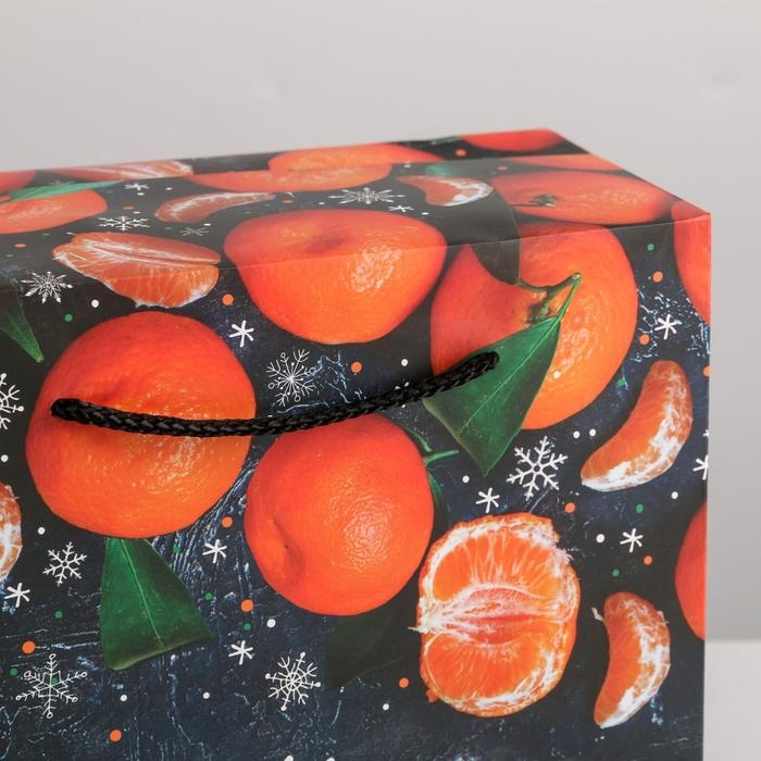 Пакет-коробка &laquo;Мандарины&raquo;, 23 х 18 х 11 см