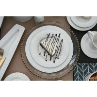 Тарелка фарфоровая обеденная Magistro Rodos, d=25,8 см, цвет белый Тарелка фарфоровая обеденная Magistro Rodos, d=25,8 см, цвет белый