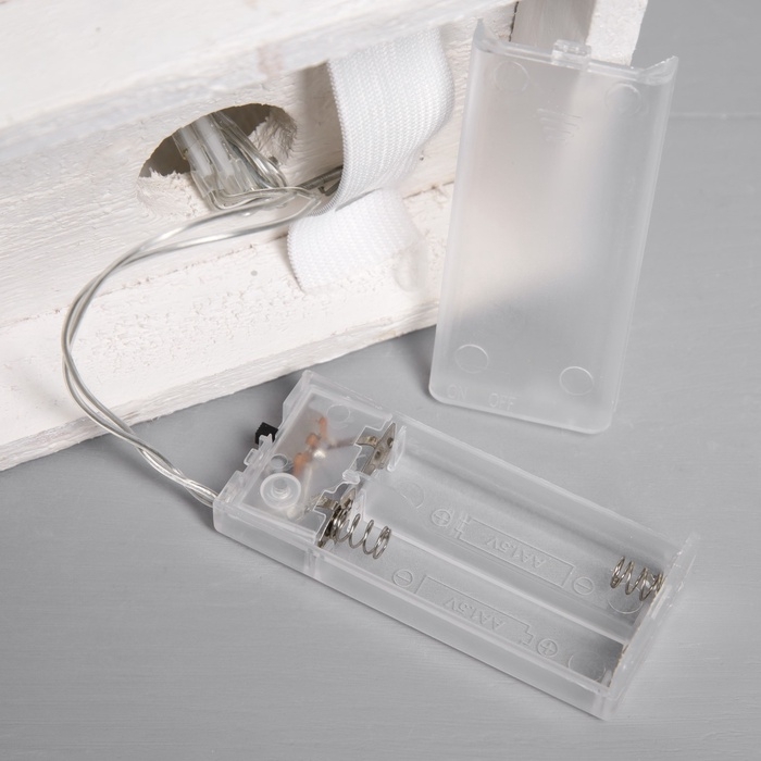 Фигура деревянная "Хижина", 23х10х13 см, 3 LED, батарейки AAx2 (не в комплекте), свечение теплое белое