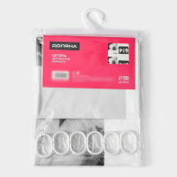 Штора для ванны Доляна «Белые цветы», 180×180 см, EVA Штора для ванны Доляна «Белые цветы», 180×180 см, EVA