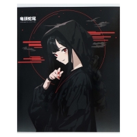 Тетрадь 48 листов в клетку Calligrata "Аниме. Черное и красное", обложка мелованный картон, полный УФ-лак, блок офсет МИКС Тетрадь 48 листов в клетку Calligrata "Аниме. Черное и красное", обложка мелованный картон, полный УФ-лак, блок офсет МИКС