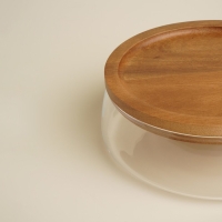 Фруктовница стеклянная с крышкой SL Home &laquo;Южная акация&raquo;, 1 л, 19&times;6 см, цвет прозрачный