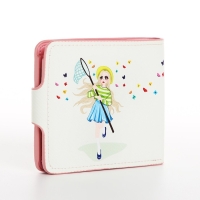 Кошелёк на кнопке, цвет голубой