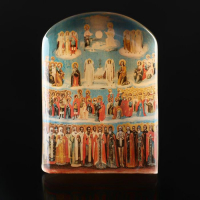 Икона с подставкой "Всех Святых", селенит Икона с подставкой "Всех Святых", селенит