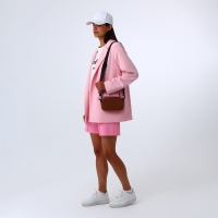 Сумка женская на молнии, TEXTURA, маленький размер, длинный ремень, цвет коричневый