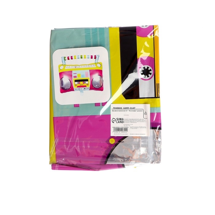 Шар фольгированный 24 Шар фольгированный 24" «Магнитофон», цвет розовый